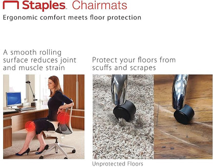 Staples Office Chair Mat, Medium-Pile Carpets, Extended Under-Desk Coverage - Image 6