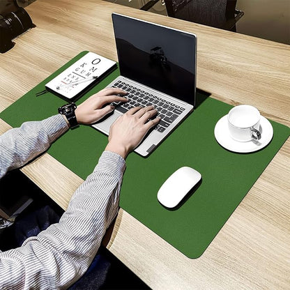 Green Leather Desk Mat, Dual-Side Use Desk Matt - Image 6