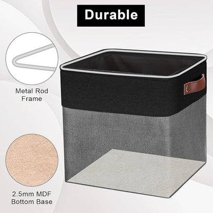 Bagnizer Collapsible Fabric Storage Cubes 11x11 Cube Storage Bins, 4 Pack - Image 4