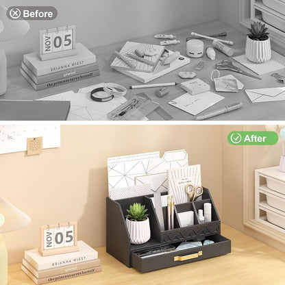 Wisuce Bamboo Mail Organizer Countertop - Image 4
