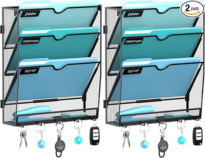 2 Pack 4 Tier Wall File Organizer by JMHUD