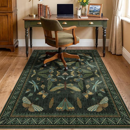 4'x5' Dark Green Office Chair Mat - Image 3