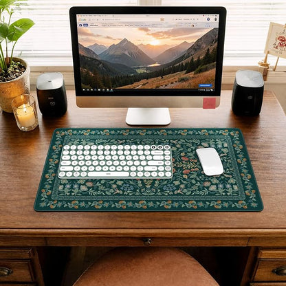 iCasso Green Aesthetic Flower Mouse pad - Image 8