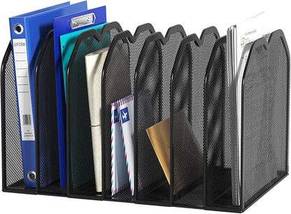 FANXIYQ Black 7-Section File Folder Organizer by FANXIYQ