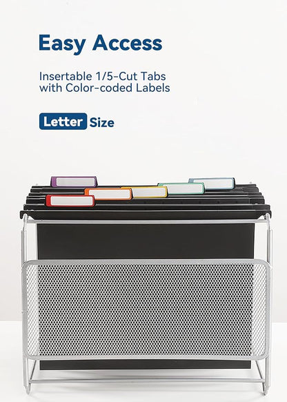 SortRax Plastic Hanging File Folders, Sturdy & Tear-Resistant, Letter Size - Image 4