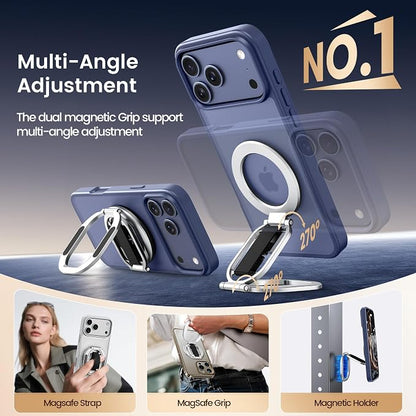 Foldable Double Sided Ring Magnetic Phone Grip & Kickstand, Finger Loop Strap - Image 6