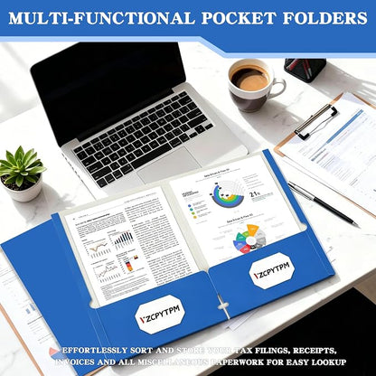 VZCPYTPM 50 Pack Royal Blue Folders - Image 6