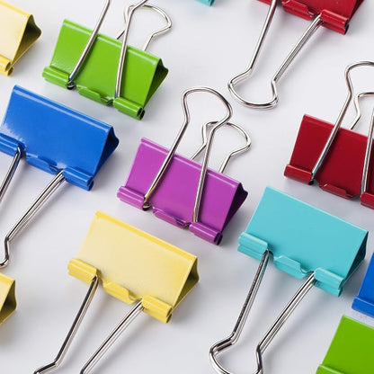 Mr. Pen- Binder Clips, 1.25 inch, 25 Pack | Colored Colored Binder Paper Clips - Image 6