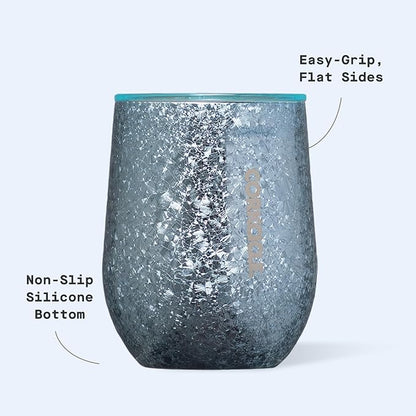 Corkcicle Stemless Wine Tumbler - Keeps Drinks Cold for 6 Hours - Triple-Insulated Stainless Steel - Non-Slip Base - Summer Drinkware Gift - Keeps Drinks Cold - 12 oz - Ice Breaker - Image 4