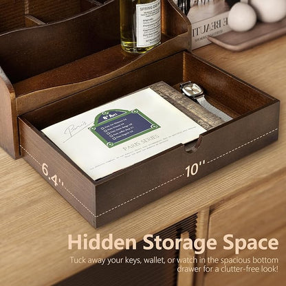 Rebee Vision Pine Wood Mail Organizer - Image 5