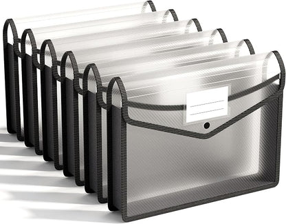ABC life 6-Pack Plastic Expanding File Folders, Folders by ABClife