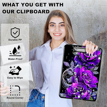 Purple Rose 01 A4 Clipboard - Image 2