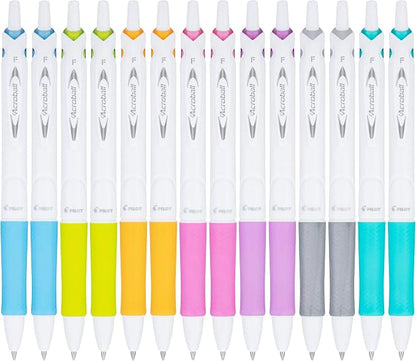 Pilot Acroball PureWhite Advanced Ink Refillable & Retractable Ball Point Pens by PilotCorporationofAmerica
