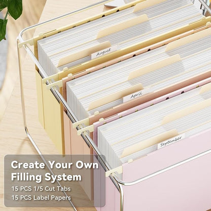 Ansook Hanging File Folders, 6 Pack Letter Size 3" Hanging File Folders - Image 4