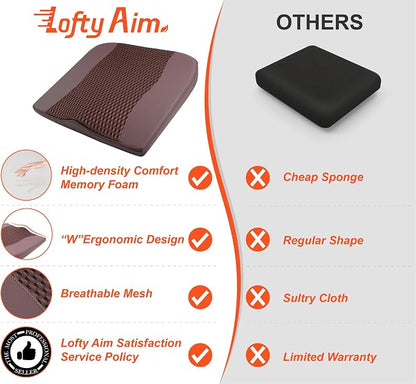 Lofty Aim Car Seat Cushion, Comfort Memory Foam Car Cushions - Image 9