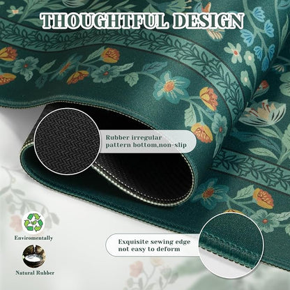 iCasso Green Aesthetic Flower Mouse pad - Image 4