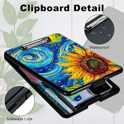 Starry Sunflower A4 Clipboard - Image 3