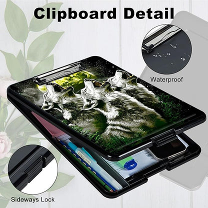 Three Gray Wolves A4 Clipboard - Image 3