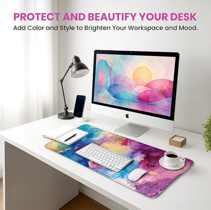 Aesthetic Desk Mat, Cute Color Splash Desk Pad Protector - Image 6
