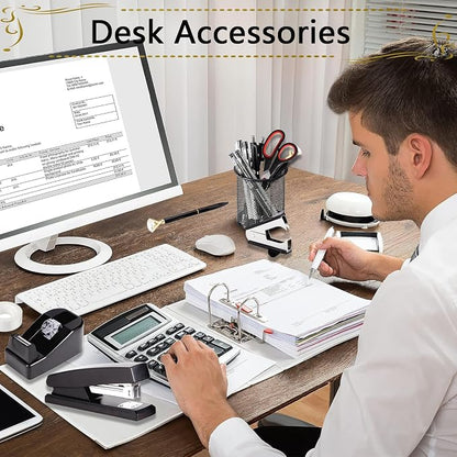 Office Supplies, Desk Accessories, Stapler and Tape Dispenser Set - Image 7