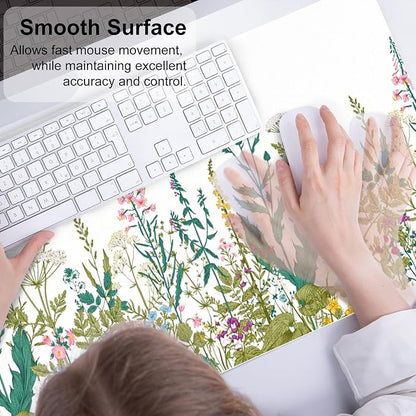 QIYI Large Mouse Pad, Floral Desk Mat - Image 5