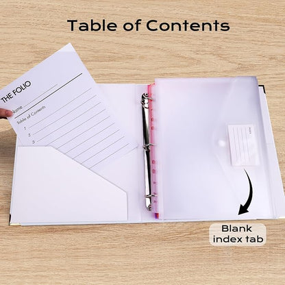 XKDOUS Aesthetic Document Organizer Linen Folio Folders - Image 6