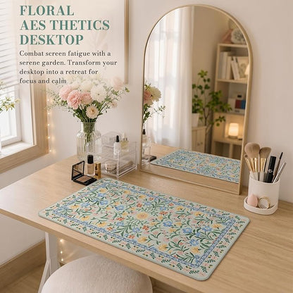 iCasso Green Aesthetic Flower Mouse pad - Image 7