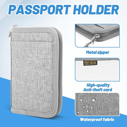 Passport Holder for Travel Essentials, RFID Blocking Protector Passport Wallets - Image 3