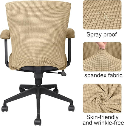 Tallew 4 Pcs Office Chair Covers Set Computer Universal Protective Stretchable - Image 3