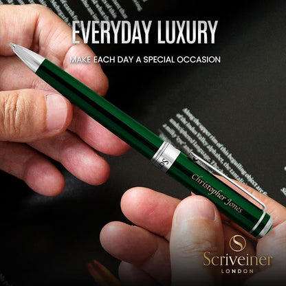 Scriveiner Personalized British Racing Green Ballpoint Pen - Image 5