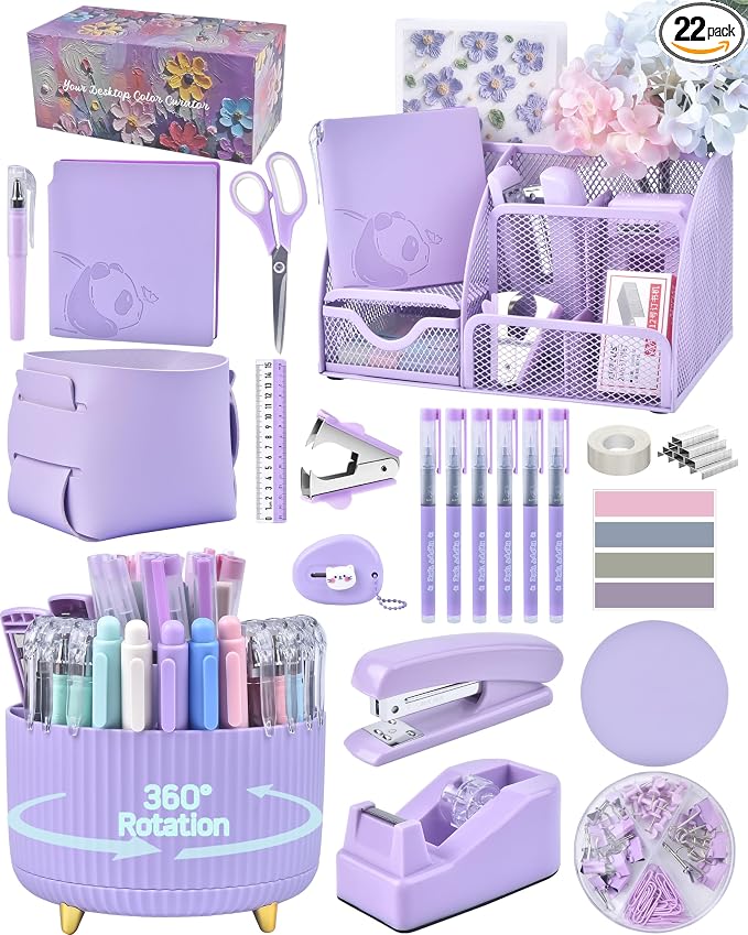 Purple Desk Accessories and Organizers by Vamrak