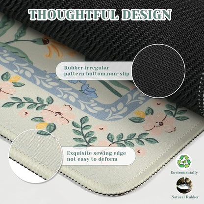 iCasso Green Aesthetic Flower Mouse pad - Image 4
