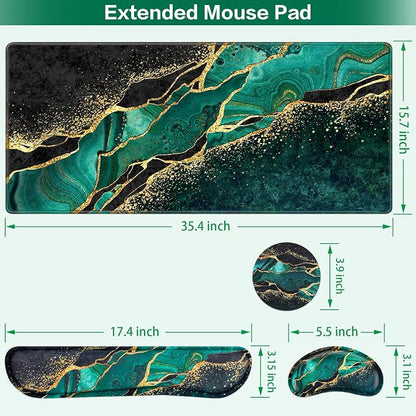 Mouse Pad Green, Desk Mat, Large Gaming Mouse Pad - Image 6