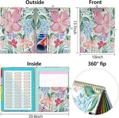 Clipboard Folio with Storage 8.5 X 11 Padfolio Notebook, Clipboards with - Image 2