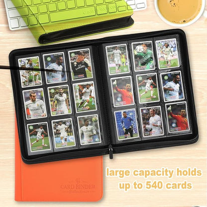 9 Pockets Card Binder, Premium Zip Trading Card Binder, 540 Double Sided Pocket - Image 3