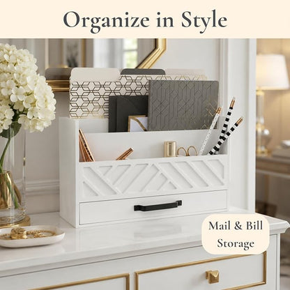 BLU MONACO | Wooden Mail Organizer - Image 4