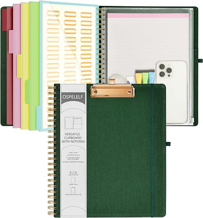 Ospelelf Foldable Spiral Clipboard Folio by OspelelfOfficeSupplies
