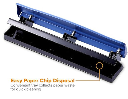 Bostitch Office Premium 3 Hole Punch, 12 Sheet Capacity, Rubber Base, - Image 4