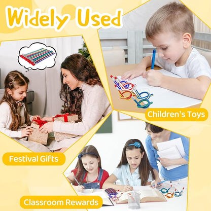 100 Pack Flexible Bendy Pencil, Stripe Rubber Pencil - Image 5