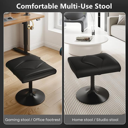 VECELO Foot Rest Under Desk Ottoman, PU Height Adjustable Footrest - Image 4