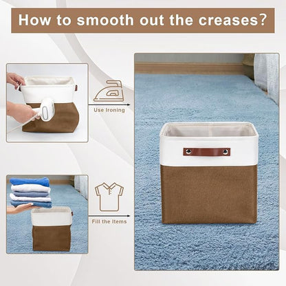 Bagnizer Collapsible Fabric Storage Cubes 11x11 Cube Storage Bins, 4 Pack - Image 4