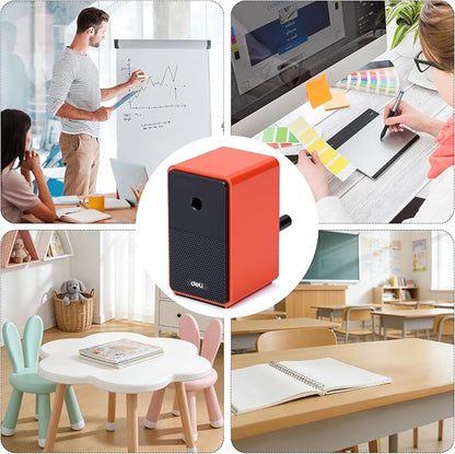deli Manual Hand Crank Pencil Sharpener - Image 7