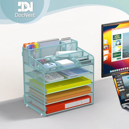 Docnest 5 Tier Mesh Desk Organizer - Image 6