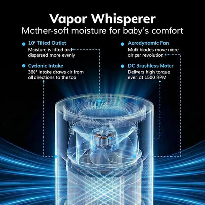 No White Dust Evaporative Tech, AEOCKY Mist-Free Humidifier for Baby, 4.5L with Self-Clean & Dry Filter Mode, Timer, Sleep, Auto Mode for Bedroom, Home, Nursery - Image 6