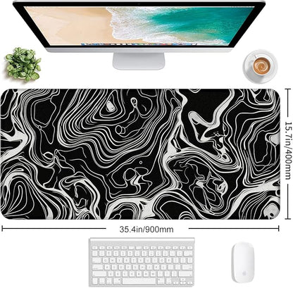 Marble Patterned XL Gaming Mouse Pad, Suitable - Image 2