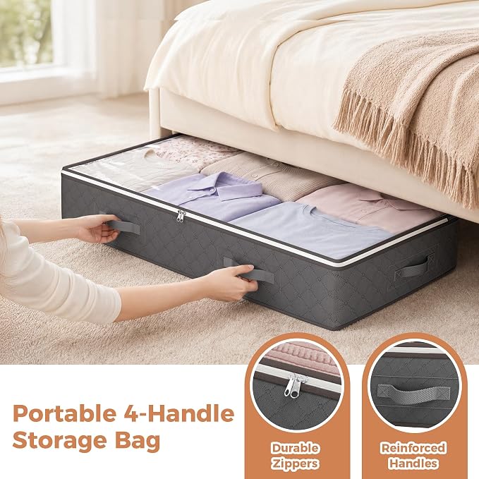 Budding Joy 90L Under Bed Storage Containers, Closet Organizers and Storage Bins - Image 4