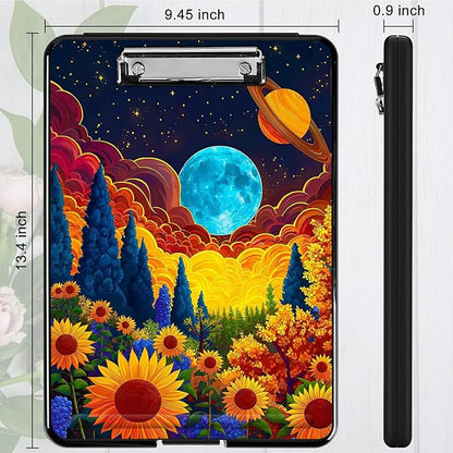 Sunflower Clouds Moon A4 Clipboard - Image 4