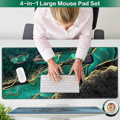 Mouse Pad Green, Desk Mat, Large Gaming Mouse Pad - Image 2