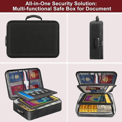 Fireproof Document Box with 5200℉ Heat Insulated, Document Organizer with Lock - Image 8