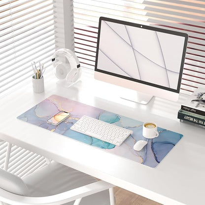QIYI Large Mouse Pad, PU Leather Desk Mat - Image 2